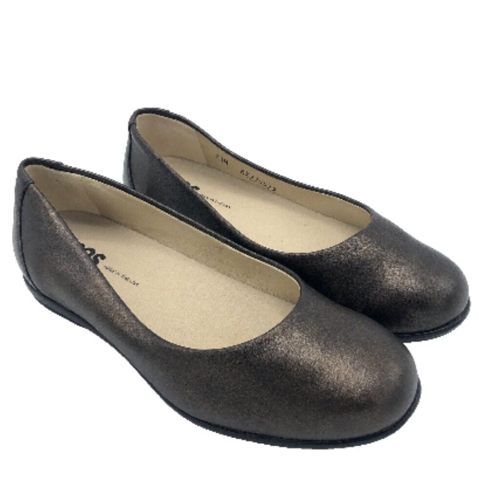 SAS Scenic Ballet Flat Bronze Slip On Comfort Shoe Women 7.5M 7.5 Brown Leather